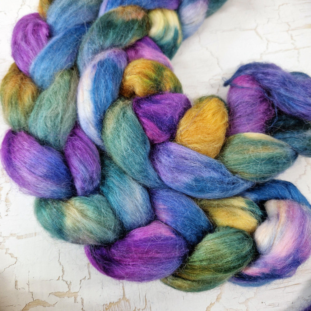 Alpaca/Tussah silk 50/50 - Hand dyed - 100g (3.5oz) - BLUEBERRIES