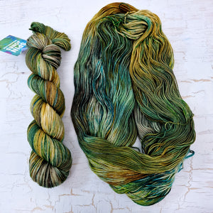 Hand dyed SW Merino wool - 4ply fingering 100g 400m OOAK TURBURY