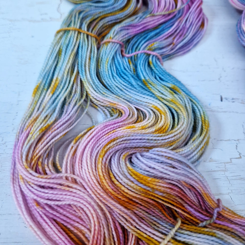 Hand dyed SW Merino/Nylon sock yarn - 4ply fingering 100g 400m OOAK LEFTOVERS