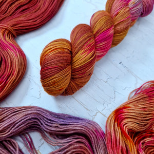 Hand dyed SW Bluefaced Leicester wool - 4ply fingering 100g 400m OOAK LEFTOVERS