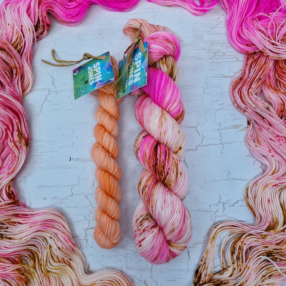 Cosmic Bloom & Blush - SOCK YARN DUO - SW Falkland Merino & Nylon