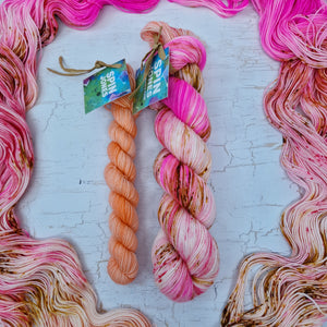 Cosmic Bloom & Blush - SOCK YARN DUO - SW Falkland Merino & Nylon