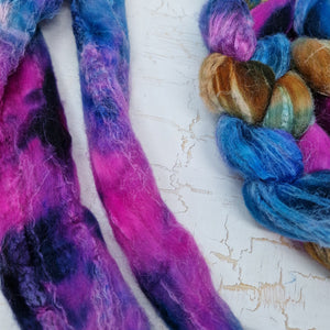 BLUEBERRIES Merino wool and Tussah silk - 100g (3.5oz)