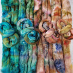 Merino & Tussah silk roving selection - 4 x 25g (4 x 0.88oz) - Set #3