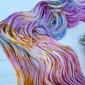 Hand dyed SW Merino/Nylon sock yarn - 4ply fingering 100g 400m OOAK LEFTOVERS