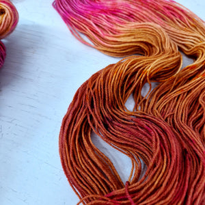 Hand dyed SW Bluefaced Leicester wool - 4ply fingering 100g 400m OOAK LEFTOVERS