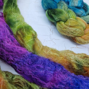 MIDNIGHT GARDEN - Merino wool and Tussah silk - 100g (3.5oz)
