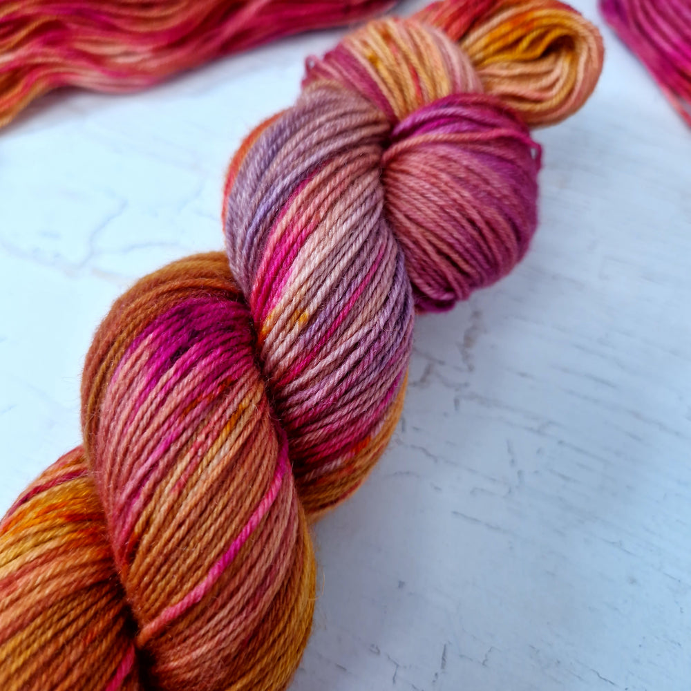 Hand dyed SW Bluefaced Leicester wool - 4ply fingering 100g 400m OOAK LEFTOVERS
