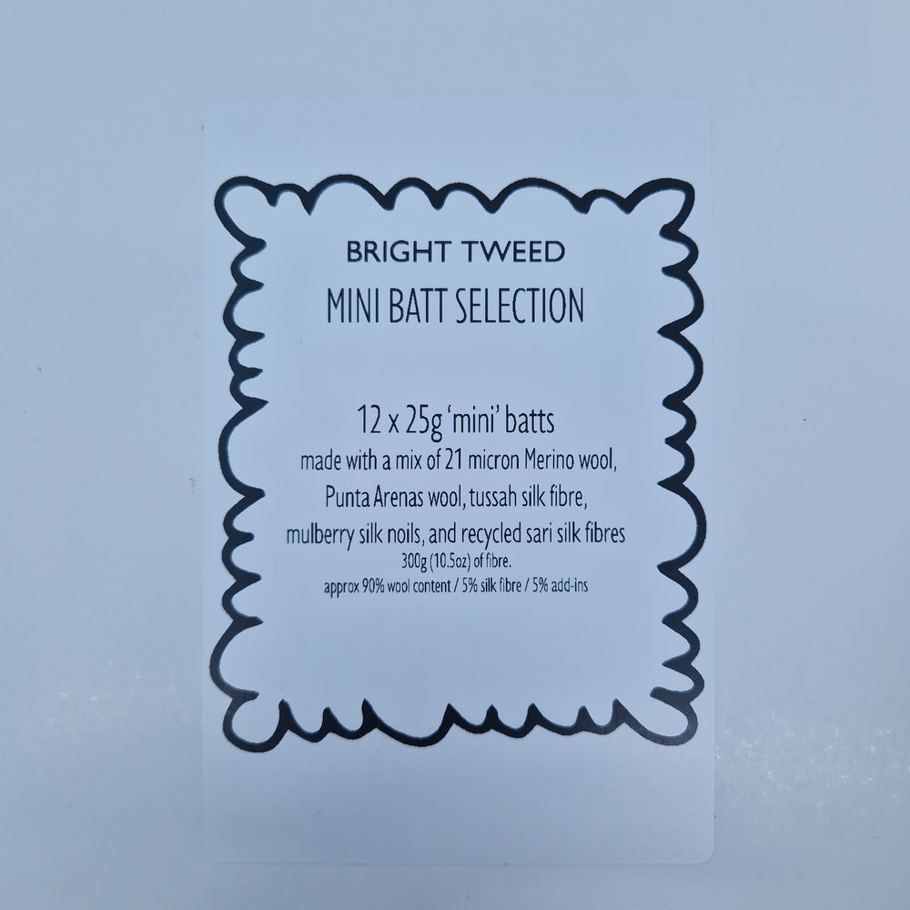 Bright Tweed - Mini Batt Selection - 12 x 25g (12 x 0.88oz) Cupcake Box
