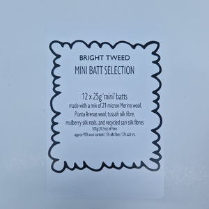 Bright Tweed - Mini Batt Selection - 12 x 25g (12 x 0.88oz) Cupcake Box