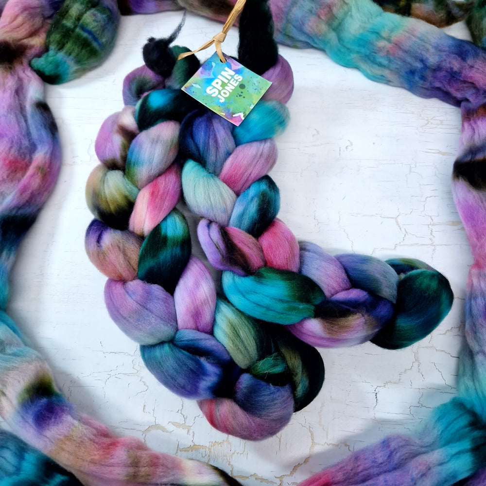Rambouillet wool - Hand dyed - 100g (3.5oz) - LEFTOVERS 3