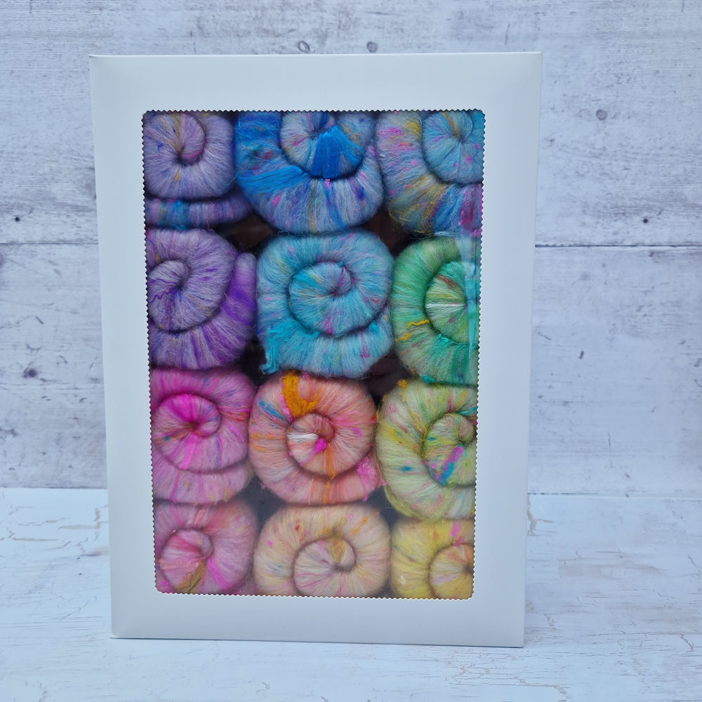 Pastel Rainbow - Mini Batt Selection - 12 x 25g (12 x 0.88oz) Cupcake Box
