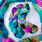 Rambouillet wool - Hand dyed - 100g (3.5oz) - PUDDLE