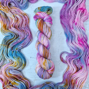 Hand dyed SW Merino/Nylon sock yarn - 4ply fingering 100g 400m OOAK LEFTOVERS