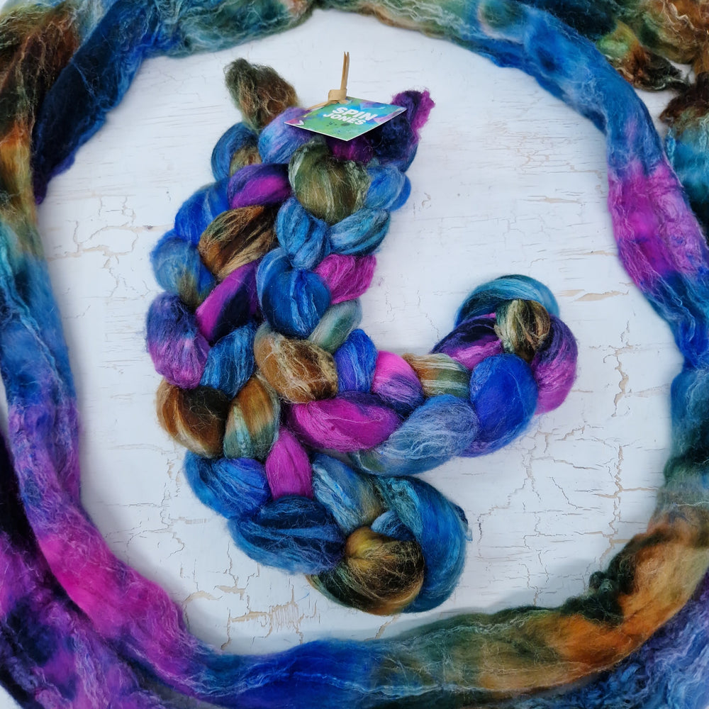 BLUEBERRIES Merino wool and Tussah silk - 100g (3.5oz)