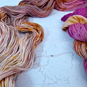 Hand dyed SW Bluefaced Leicester wool - 4ply fingering 100g 400m OOAK LEFTOVERS