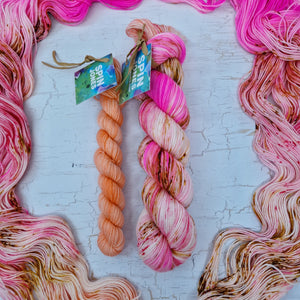 Cosmic Bloom & Blush - SOCK YARN DUO - SW Falkland Merino & Nylon