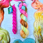 Surf shack & Neon Pink- SOCK YARN DUO - SW Falkland Merino & Nylon