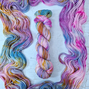Hand dyed SW Merino/Nylon sock yarn - 4ply fingering 100g 400m OOAK LEFTOVERS