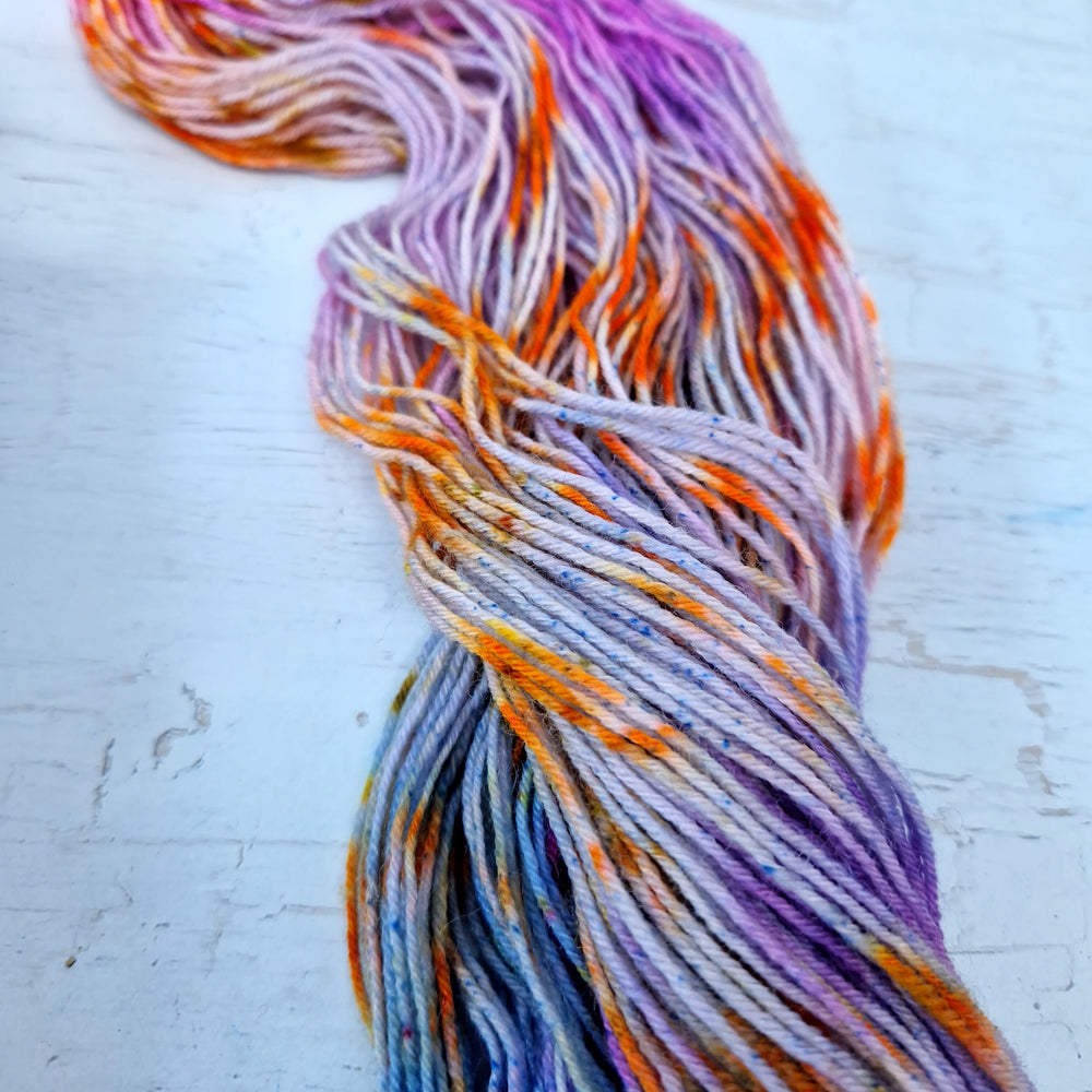 Hand dyed SW Bluefaced Leicester wool - 4ply fingering 100g 400m OOAK LEFTOVERS