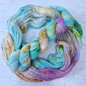 Hand dyed SW Bluefaced Leicester wool - 4ply fingering 100g 400m OOAK LEFTOVERS