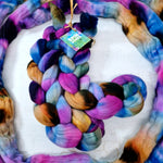 Rambouillet wool - Hand dyed - 100g (3.5oz) - BLUEBERRIES