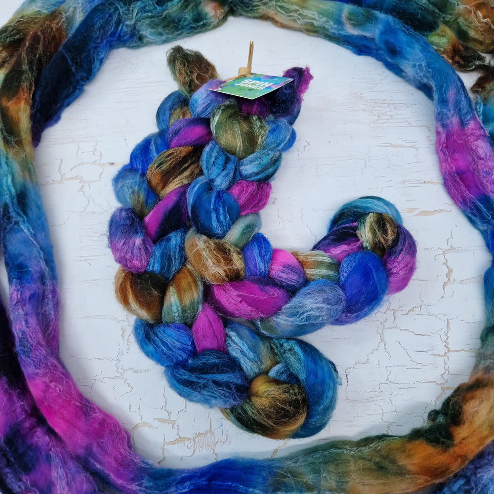 BLUEBERRIES Merino wool and Tussah silk - 100g (3.5oz)