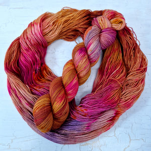 Hand dyed SW Bluefaced Leicester wool - 4ply fingering 100g 400m OOAK LEFTOVERS