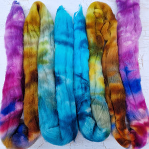 LEFTOVERS - Hand dyed Southdown wool - 100g (3.5oz)