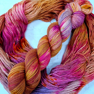 Hand dyed SW Bluefaced Leicester wool - 4ply fingering 100g 400m OOAK LEFTOVERS