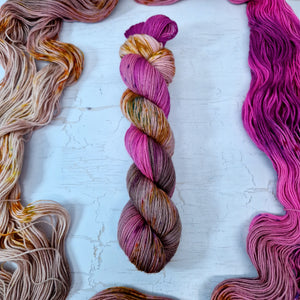 Hand dyed SW Bluefaced Leicester wool - 4ply fingering 100g 400m OOAK LEFTOVERS