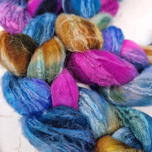BLUEBERRIES Merino wool and Tussah silk - 100g (3.5oz)