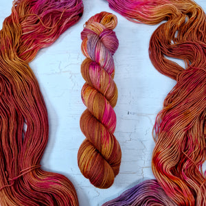 Hand dyed SW Bluefaced Leicester wool - 4ply fingering 100g 400m OOAK LEFTOVERS