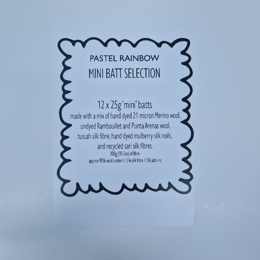 Pastel Rainbow - Mini Batt Selection - 12 x 25g (12 x 0.88oz) Cupcake Box