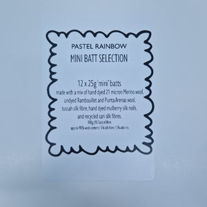 Pastel Rainbow - Mini Batt Selection - 12 x 25g (12 x 0.88oz) Cupcake Box