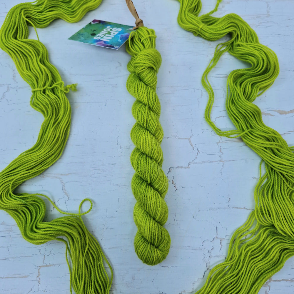 Aquatic & Chartreuse - SOCK YARN DUO - SW Falkland Merino & Nylon sock yarn