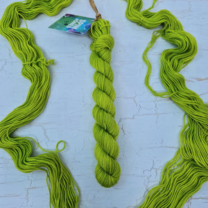 Aquatic & Chartreuse - SOCK YARN DUO - SW Falkland Merino & Nylon sock yarn